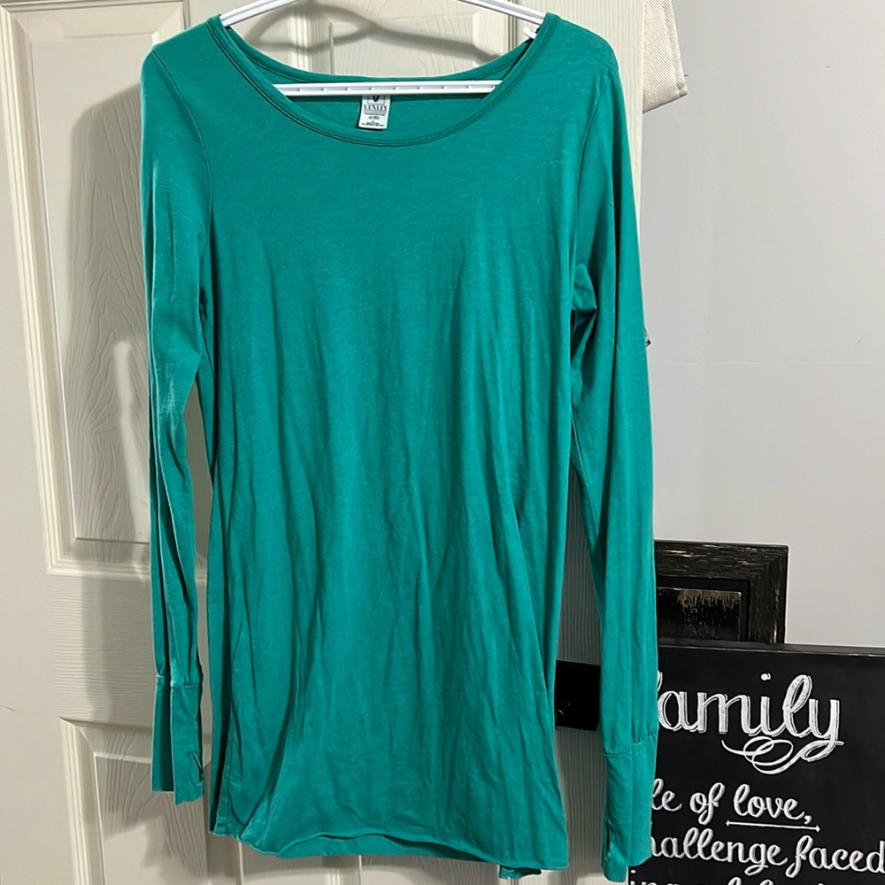 NEW without tags teal coloured long sleeve tee.